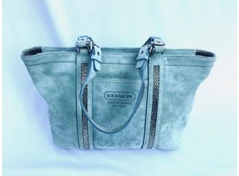 Vintage Suede Coach Handbag