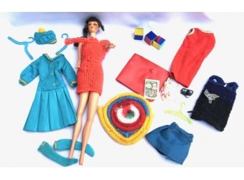 Vintage 1967 Talking Casey Barbie Doll & Accessories