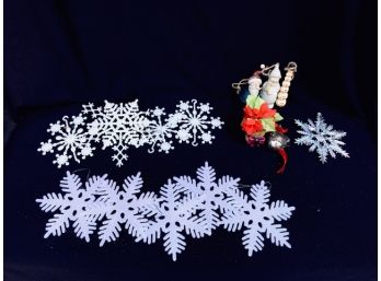 Vintage Christmas Snowflakes And Bric A Brac