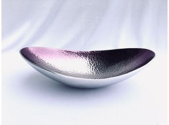 Gorgeous Iridescent Hues Of Purple Hammered Console Bowl