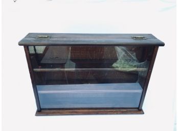 Solid Wood Knick Knack Rack W/ Hinged Top & Plexiglass Window