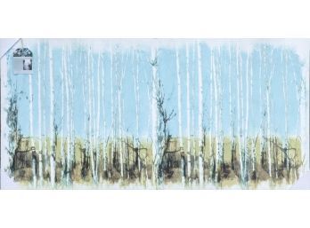 Birch Forest Canvas Art Print On Board