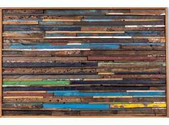 Restoration Hardware Colorful Boat Fragment Wall Sculpture