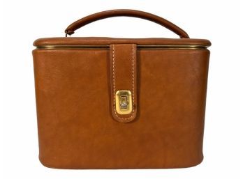 Vintage Train Case Makeup Luggage Bag