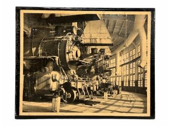 Vintage Lacquered Picture Railroad Train Engines