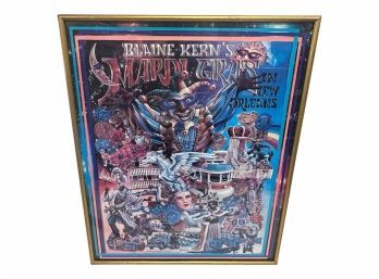 Vintage 1982 New Orleans Mardi Gras Blaine Kern Framed Print