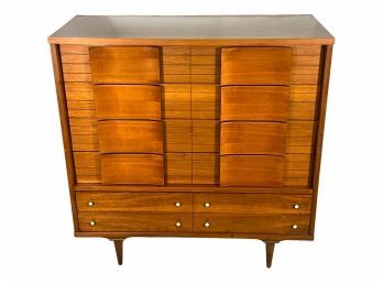 Mid Century Modern 5 Drawer Highboy Chest By Johnson Carper