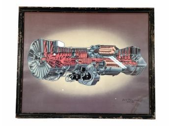 Vintage Pratt & Whitney Aircraft JT30 (TF33) Print