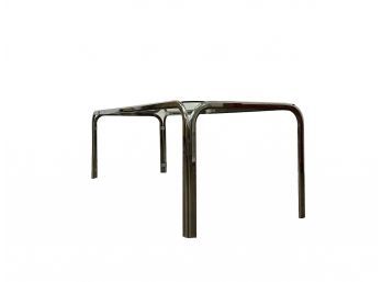 Vintage Chrome Flat Bar Coffee Table