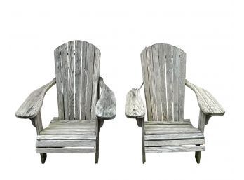 Vintage Pair Of Adirondack Chairs