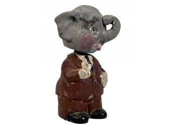 Vintage Lego Japan Republican Elephant Political Bobble Head Bank