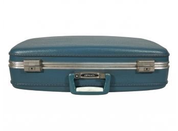 Vintage Blue Hard Shell Suitcase By Airway