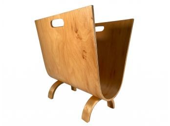 Vintage Alvar Aalto Style Bent Wood Magazine Rack