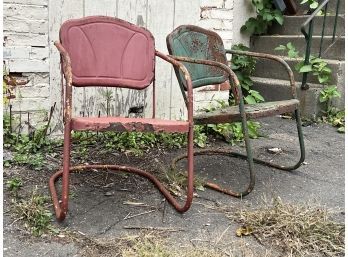 Set Of Two Metal Garden Chairs