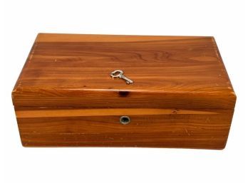 Vintage Lane Cedar Mini Chest With Key