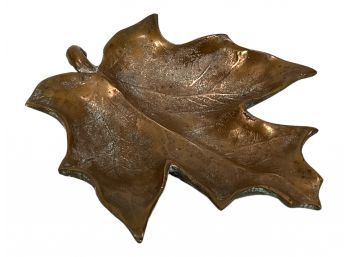 Antique Bronze Maple Leaf Sculpture By Graham Bros