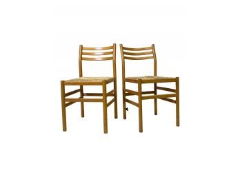 Pair Of Vintage 1970s Chairs In The Style Of Gio Ponti