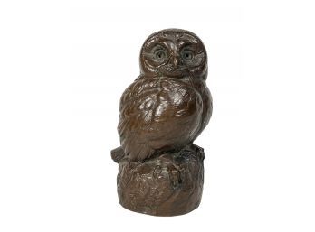 Vintage Brown Owl Figure Signed