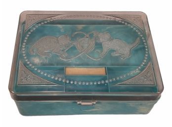 Vintage Hommers Kitten Sewing Box