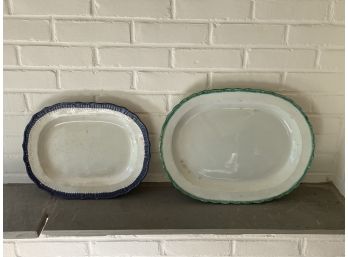 Lot Of 2 Large Platters