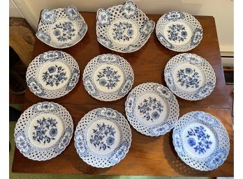 Lot Of Meissen Porcelain 8 Plates With 2 Bowls