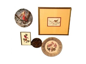 Collection Of Five Bird's Theme Wall Wangling Decorations .