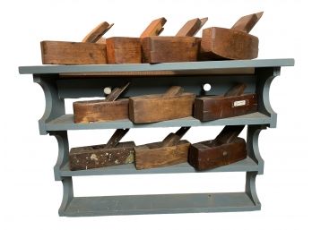 Collection Of Ten Antique  Wooden Hand Planes.