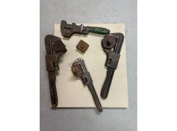 Custom Made, Antique Adjustable Wrenches Wall Display.