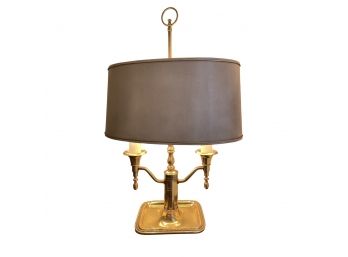 Vintage Brass Table Lamp With Dual Lights. 24' Tall