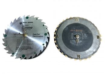 Pair Of Circular Saw's Blade Wall Clocks.