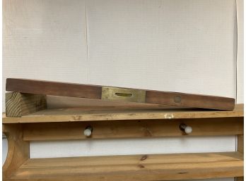 Antique Staley Sweet  Heart No.0 , 24' Wood And Brass Level.  # L2