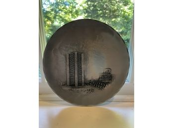 1969,supreme Convention Knight Of Columbus New Haven. 9' Pewter Plate.