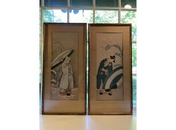 Pair Of Vintage Framed Japanese Prints.