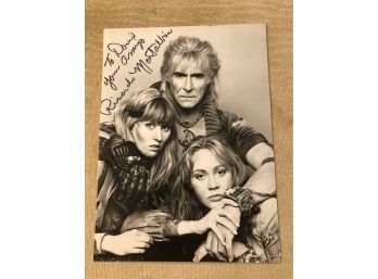 Ricardo Montalban Signed 5x7 B/w Photo Inscribed Star Trek Khan