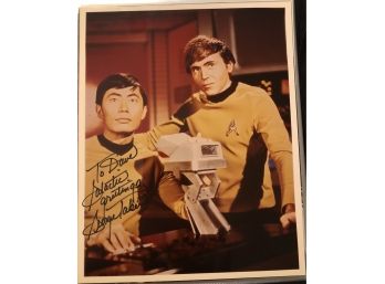 George Takei Signed 8x10 Photo W/Chekov Inscribed Star Trek Sulu