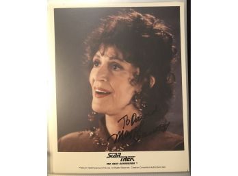 Majel Barrett Signed 8x10 Star Trek Photos (lot Of 2 Different) Inscribed