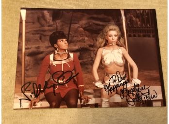 Nichelle Nichols & Angelique Pettyjohn Signed Star Trek 5x7 Photo Inscribed (1979)