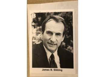 James Sikking Signed 5x7 B/w Photo Star Trek Captain Styles