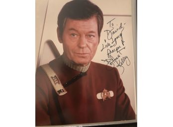 Deforest Kelley Signed 8x10 Photo Inscribed Dr Mccoy Star Trek