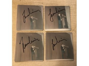 Leonard Nimoy Signed Original Trek Convention Photos Vintage (lot Of 4)