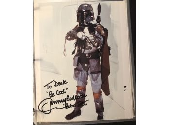 Jeremy Bulloch Signed 8x10 Photo Inscribed Boba Fett Star Wars #5