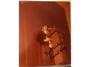 Leonard Nimoy Signed 8x10 Original Trek Convention Photo Inscribed