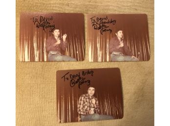 Walter Koenig Signed Photos (lot Of 3) Original Trek Convention Vintage Inscribed