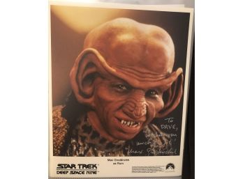 Max Grodenchik Signed 8x10 Photo Star Trek DS9 Rom Inscribed