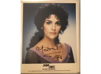 Marina Sirtis Signed 8x10 Photo Star Trek TNG Deanna Troi