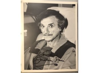 Jonathan Harris Signed 8x10 B/w Photo Inscribed Dr Zachary Smith Lost In Space