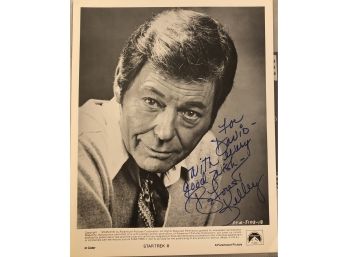 Deforest Kelley Signed 8x10 B/w Star Trek 2 Photo Inscribed