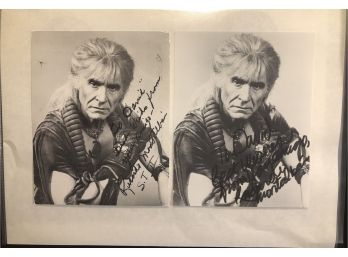 Ricardo Montalban Signed 4x6 B/w Photos Inscribed From His Address