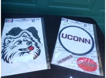 Lot Of 2 Packages UConn Husky Magnets
