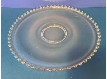 Vintage Imperial Glass Round Footed Candlewick Serving Dish (12 Inches In Diameter)